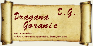 Dragana Goranić vizit kartica